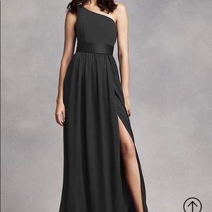 Vera Wang (White Collection) Ebony one-shoulder bridesmaids dress Size 8